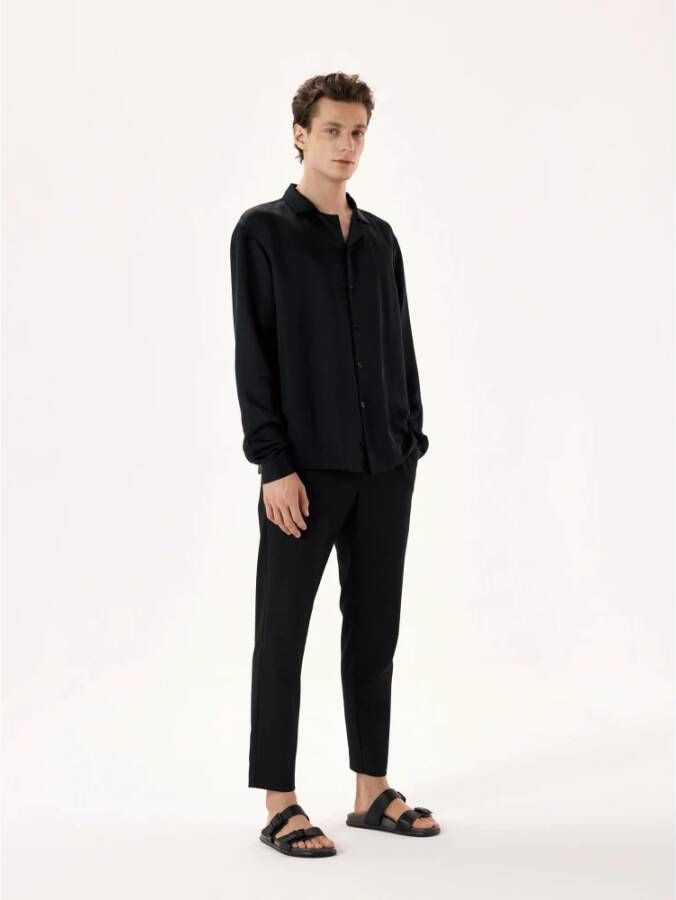 Kazar Zwarte Leren Urban Slides Black Heren