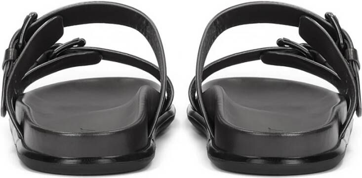 Kazar Zwarte Leren Urban Slides Black Heren