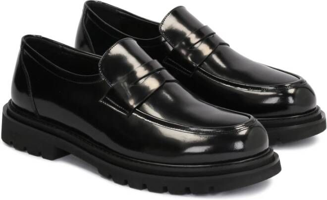 Kazar Zwarte Loafers met Dikke Zool Black Heren