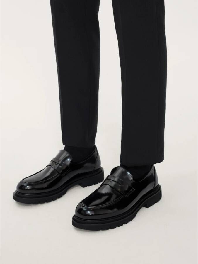 Kazar Zwarte Loafers met Dikke Zool Black Heren