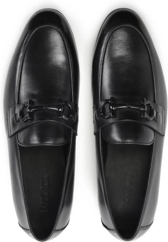 Kazar Zwarte loafers voor heren met metalen bit