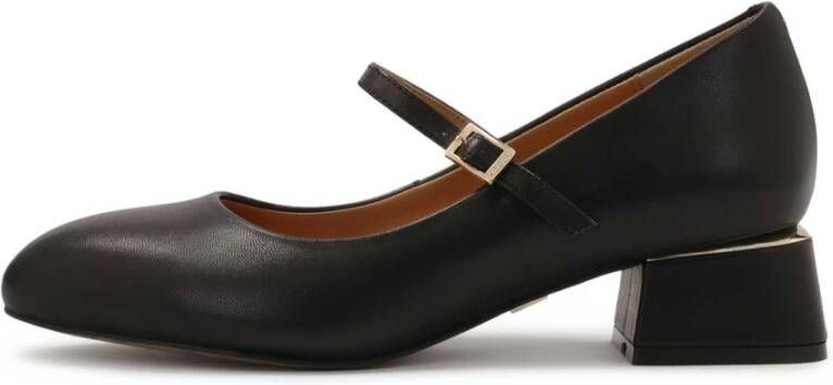 Kazar Zwarte Mary Jane pumps met bandjes Siona