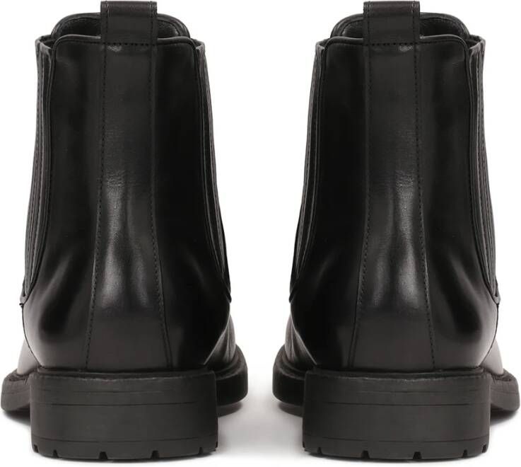 Kazar Zwarte minimalistische herenslippers Black Heren