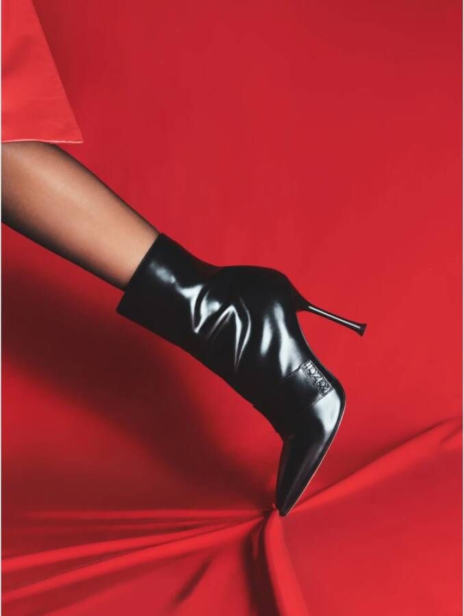 Kazar Zwarte minimalistische laarzen Black Dames
