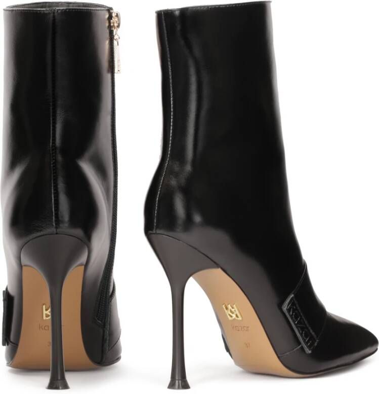 Kazar Zwarte minimalistische laarzen Black Dames