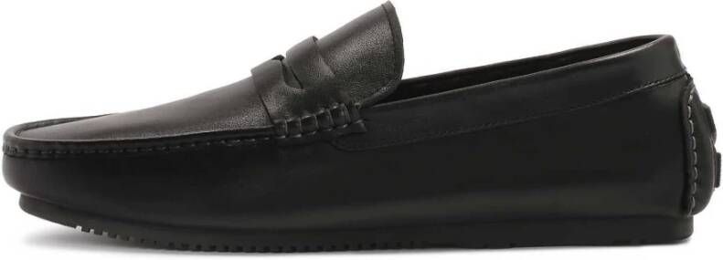 Kazar Zwarte mocassins met hiel-overlay