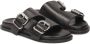 Kazar Zwarte muilen met twee gespen op een comfortabele zool Black Dames - Thumbnail 3