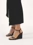 Kazar Zwarte platform sandalen met vierkante neus Black Dames - Thumbnail 4