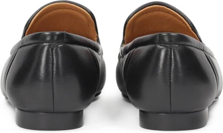 Kazar Zwarte platte schoenen versierd met stiksels Black Dames