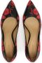 Kazar Zwarte pumps met bloemenborduurpatroon Multicolor Dames - Thumbnail 4