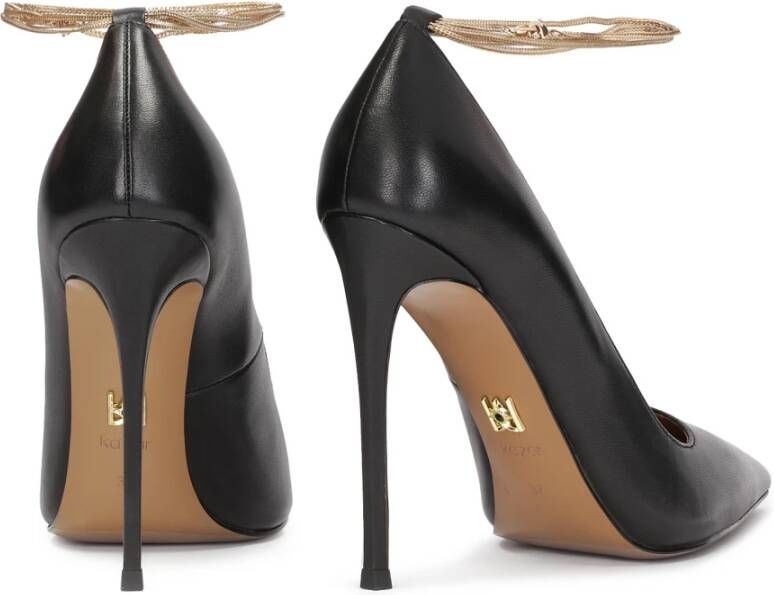 Kazar Zwarte pumps met een enkelkettingdetail Black Dames