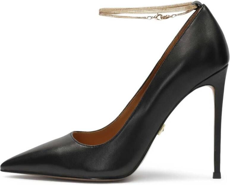 Kazar Zwarte pumps met een enkelkettingdetail Black Dames