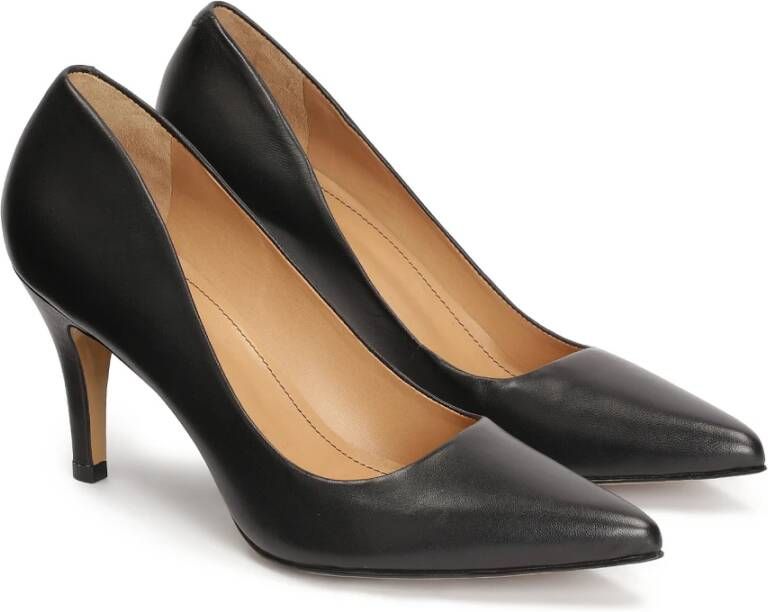 Kazar Zwarte pumps met golvende afgewerkte bovenkant Black Dames