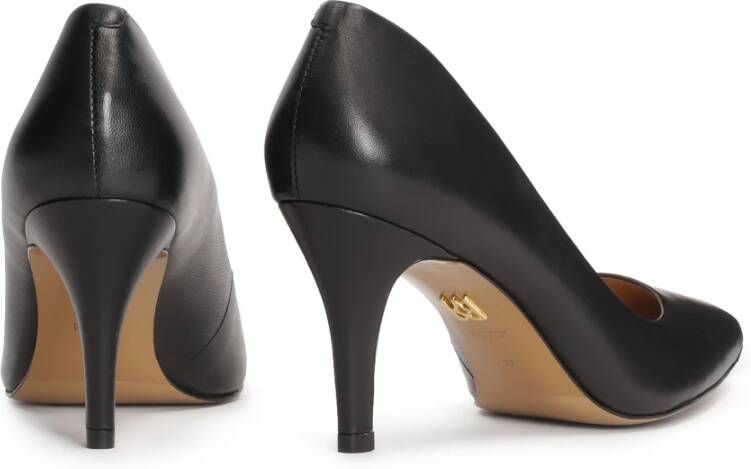 Kazar Zwarte pumps met golvende afgewerkte bovenkant Black Dames