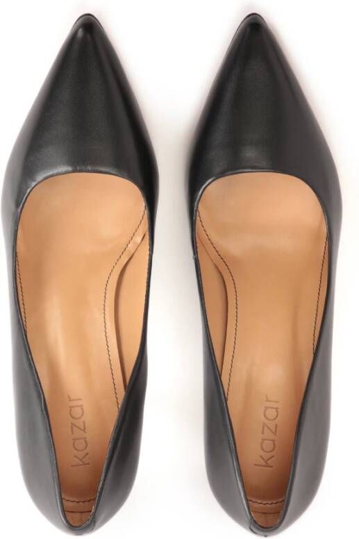 Kazar Zwarte pumps met golvende afgewerkte bovenkant Black Dames