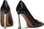 Kazar Zwarte pumps met hoge hakken en metalen inzetstukken Black Dames - Thumbnail 4