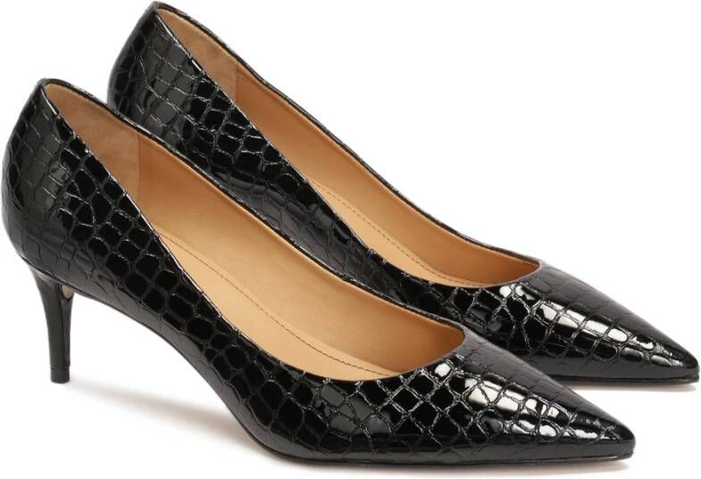 Kazar Zwarte reliëflederen pumps Black Dames