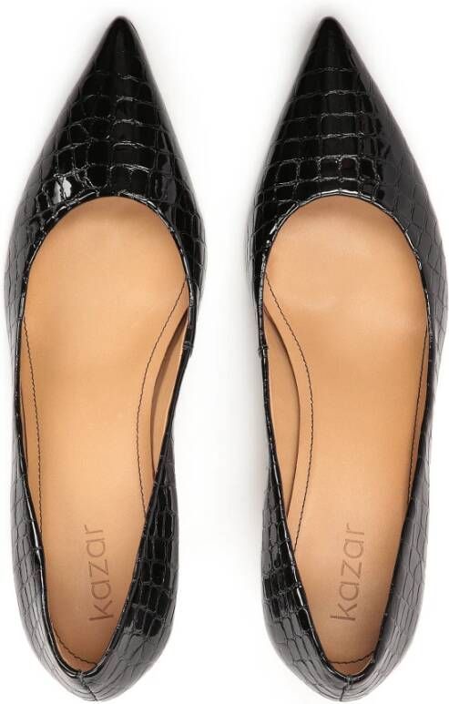 Kazar Zwarte reliëflederen pumps Black Dames