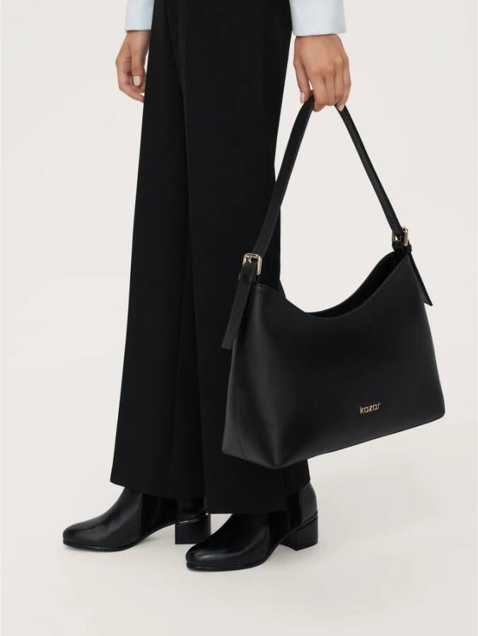 Kazar Zwarte ritslaarsjes Elegante Stijl Black Dames