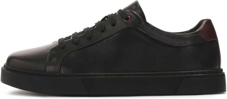 Kazar Zwarte sneakers met bruine inzet