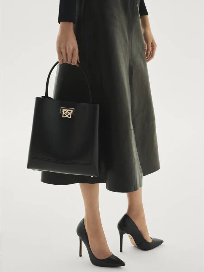 Kazar Zwarte stiletto's van graanleer Black Dames