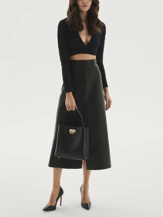 Kazar Zwarte stiletto's van graanleer Black Dames