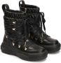 Kazar Zwarte stoffen en graanleren sneeuwlaarzen Black Dames - Thumbnail 2