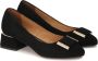 Kazar Zwarte suède lage hakken pumps Black Dames - Thumbnail 3