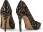 Kazar Zwarte suède pumps met gouden studs Black Dames - Thumbnail 4