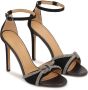 Kazar Zwarte suède sandalen met glanzende bandjes Black Dames - Thumbnail 3