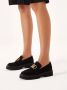 Kazar Zwarte suède schoenen met een groot monogram Black Dames - Thumbnail 4