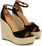 Kazar Zwarte suède sleehak sandalen op een platform Black Dames - Thumbnail 4