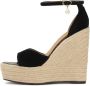 Kazar Zwarte suède sleehak sandalen op een platform Black Dames - Thumbnail 7