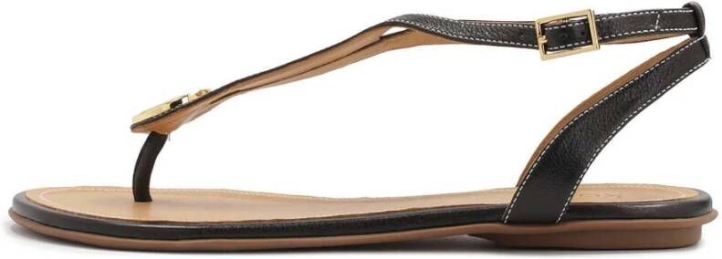 Kazar Zwarte teenslippers