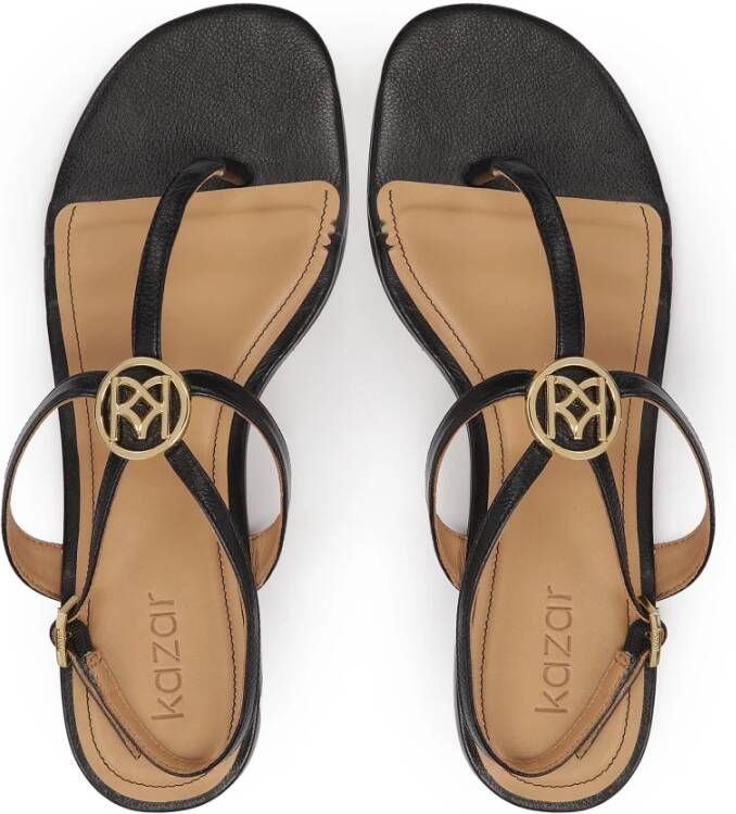 Kazar Zwarte teenslippers in flipflop-stijl