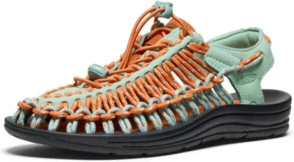 Keen Granietgroen Goudkleurige Vlam Sandalen