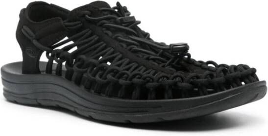 Keen Zwarte Sneakers met Knoopdetail Black Dames