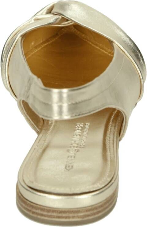 Kennel & Schmenger Gouden Sling-back Sandaal Leer Rubber