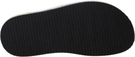 Kenzo Blauwe Stoffen Open Teen Slippers met Zijlogo