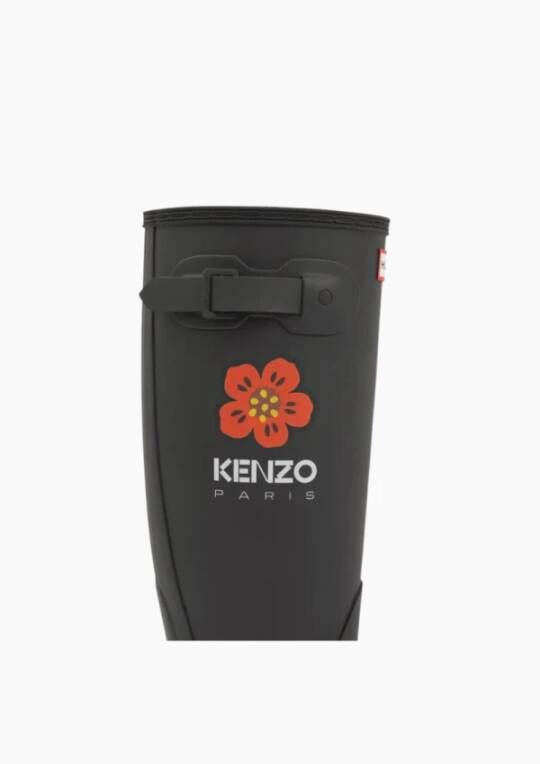 Kenzo Exclusieve samenwerking Wellington laarzen met iconische 'Boke Flower' print Black Dames