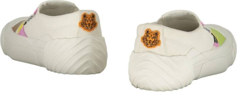 Kenzo Gedrukte Canvas Slip-On Sneakers White Dames
