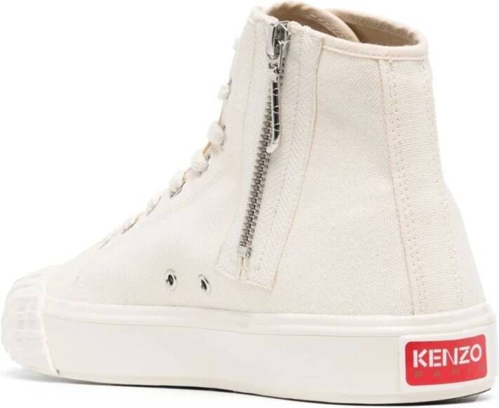 Kenzo Hoge Sneakers met Vetersluiting White Heren