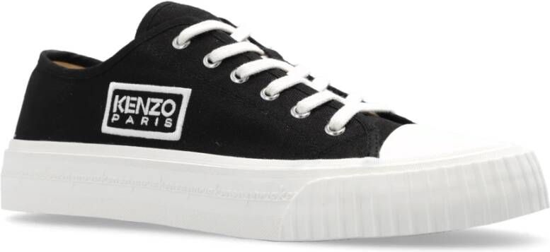 Kenzo Logo-geborduurde sneakers Black Heren