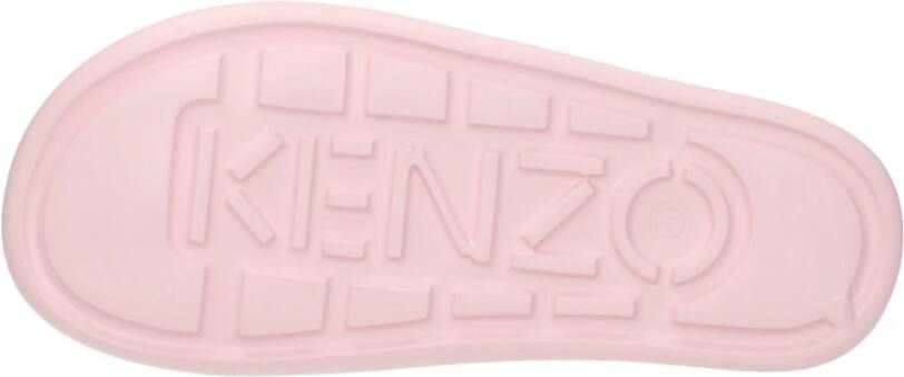 Kenzo Roze Katoenen Slippers Sandalen