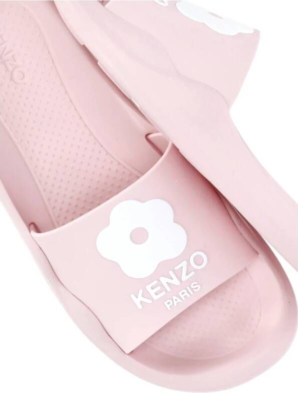 Kenzo Roze Sandalen Ronde Neus Logo Pink Dames