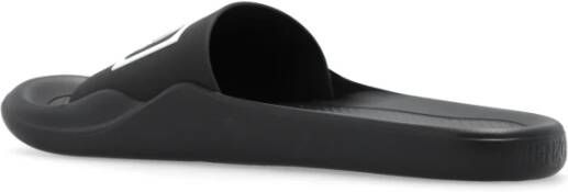 Kenzo Rubberen slippers met logo Black Heren