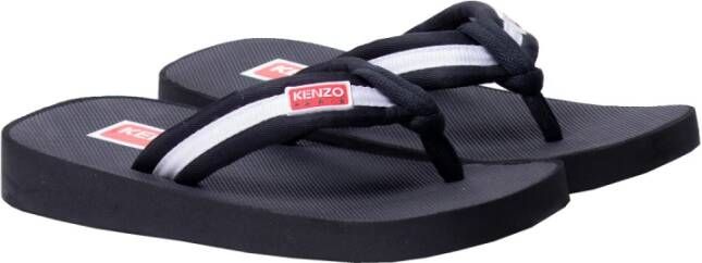 Kenzo Elegante Zwarte Flip Flop Mules Zwart Dames