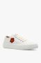 Kenzo Bloe Geborduurde Witte Canvas Sneakers Beige - Thumbnail 9
