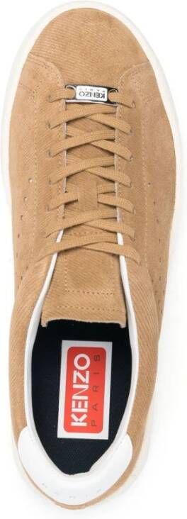 Kenzo Beige Leren Sneakers Beige Heren