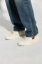 Kenzo Bloe Geborduurde Witte Canvas Sneakers Beige - Thumbnail 7